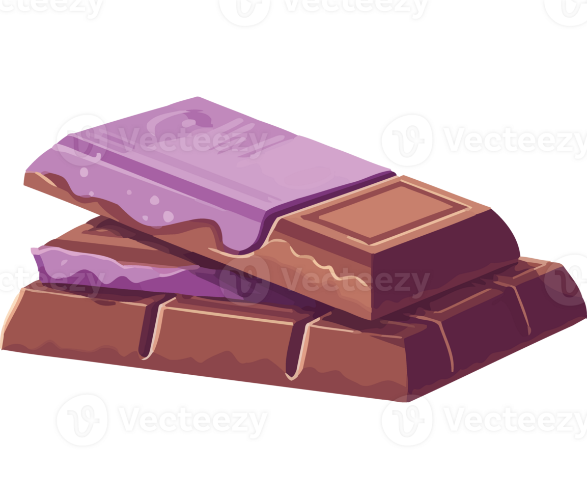 chocolate slice bars on icon isolated png
