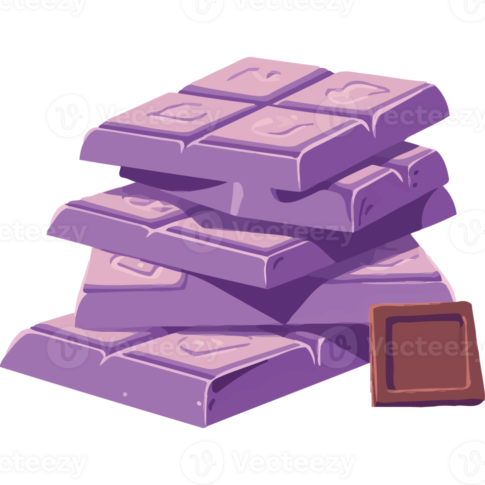 sweet purple chocolate bars icons isolated png