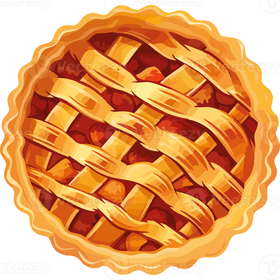 Freshly baked pie a sweet delight isolated png