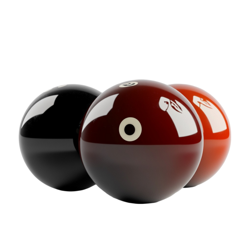 Set of Three Billiard Balls png