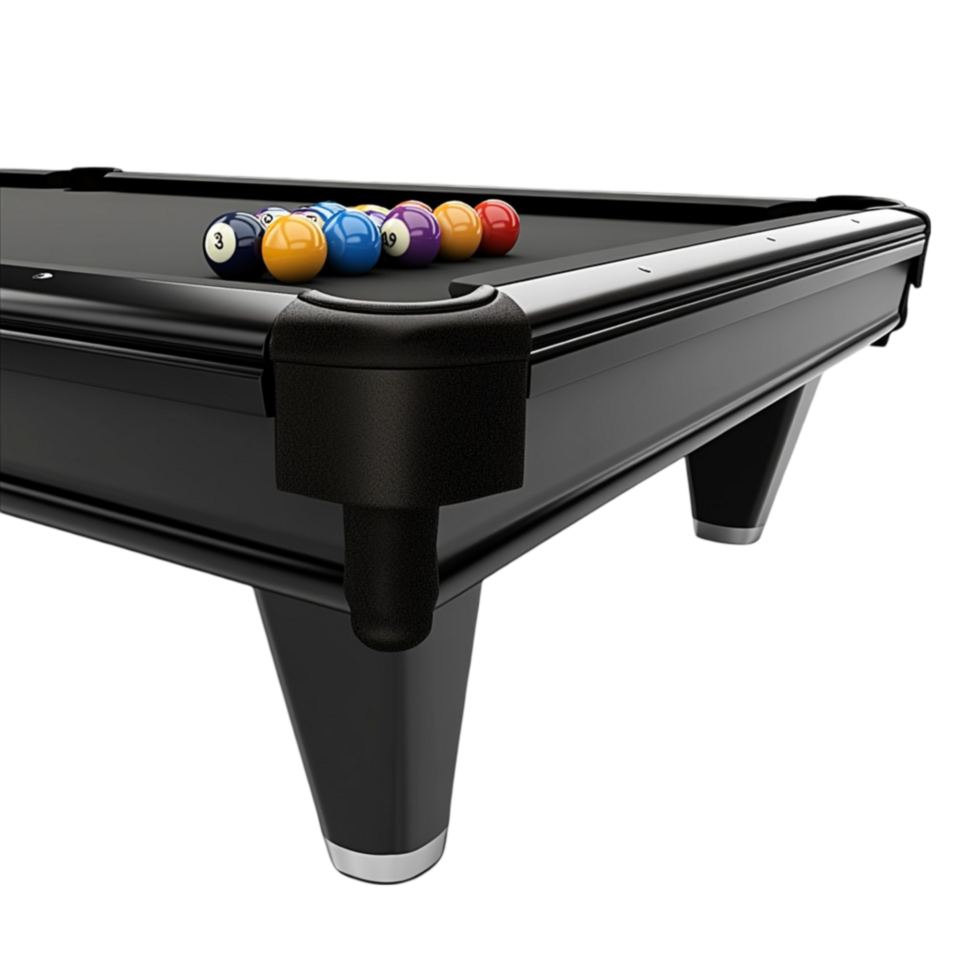 Pool Table with Balls Arranged on a Transparent Background png