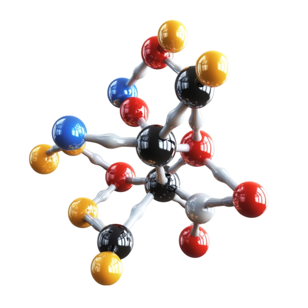 3D Molecular Structure Model png
