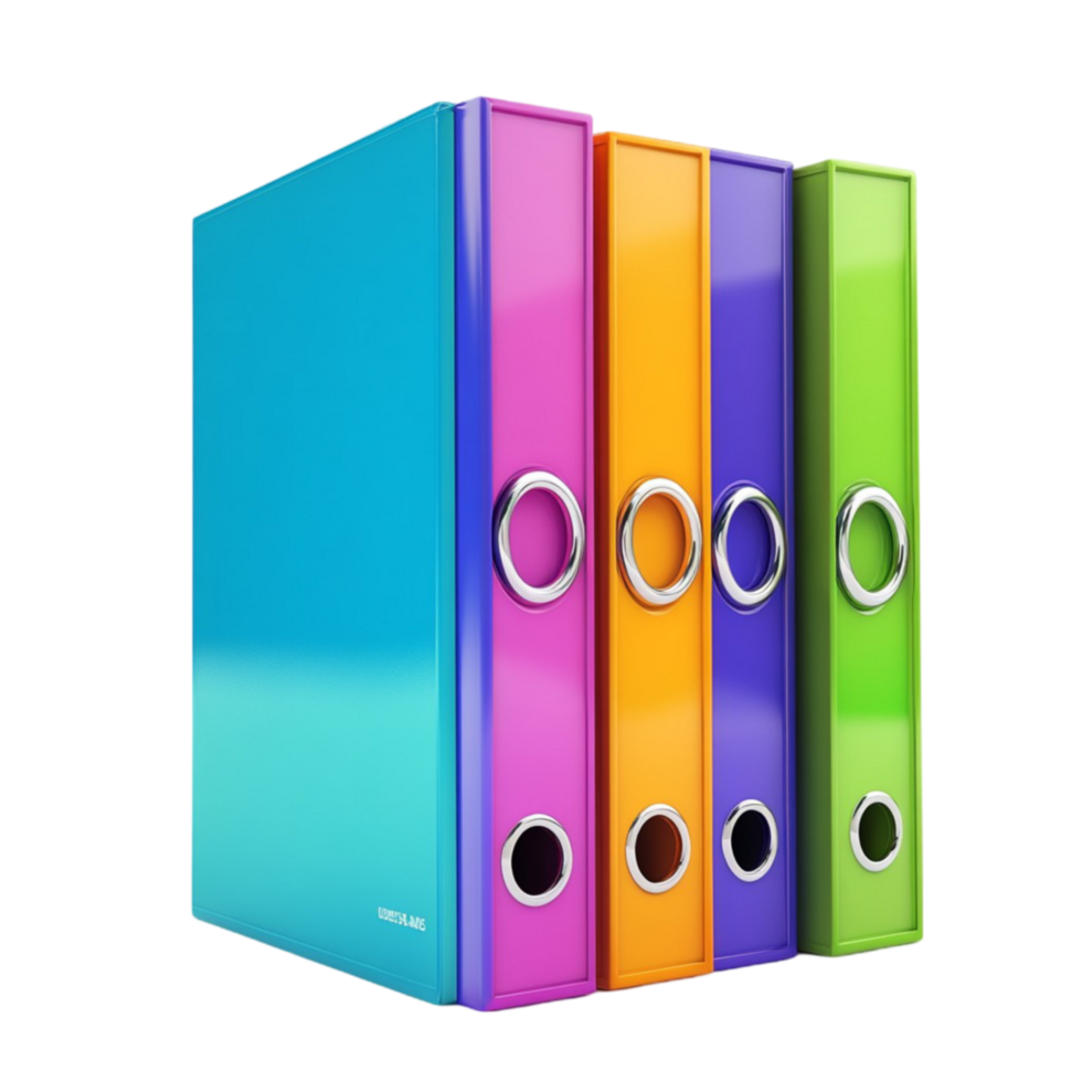 Rainbow-Colored Document Binders for Files png