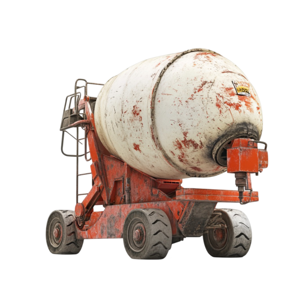 Old Weathered Cement Mixer Truck png