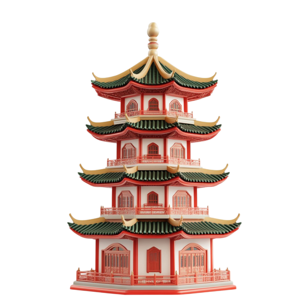 Classic Multi-Tiered Pagoda png