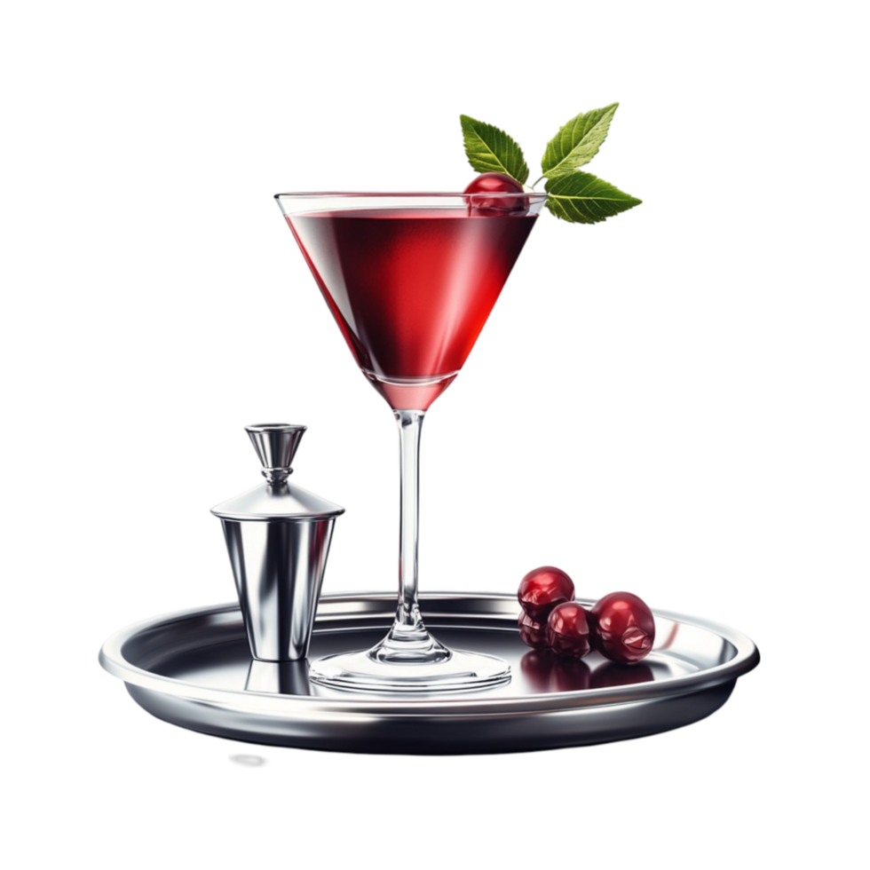 Refreshing Cocktail with Lime Garnish png
