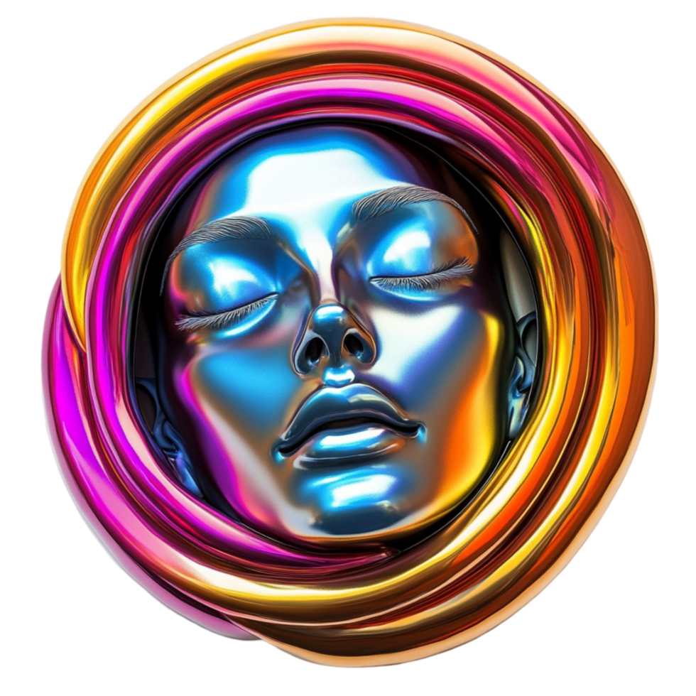 Colorful Abstract Face Art png