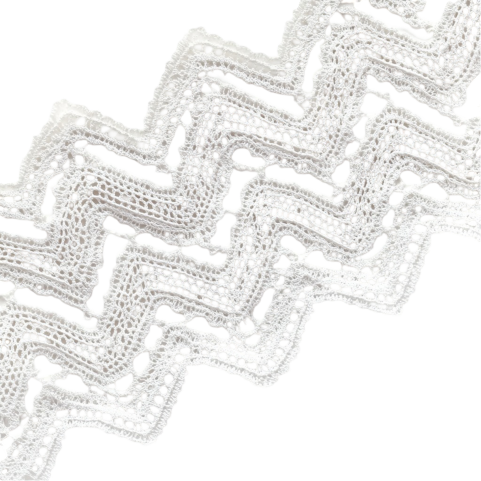 Abstract White Zigzag Patterned Fabric Design png