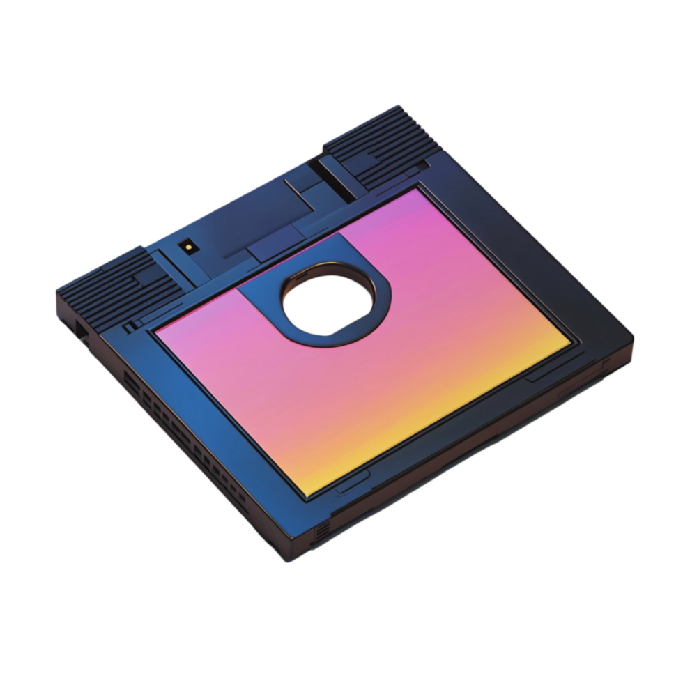 Old Floppy Disk with Vintage Design png
