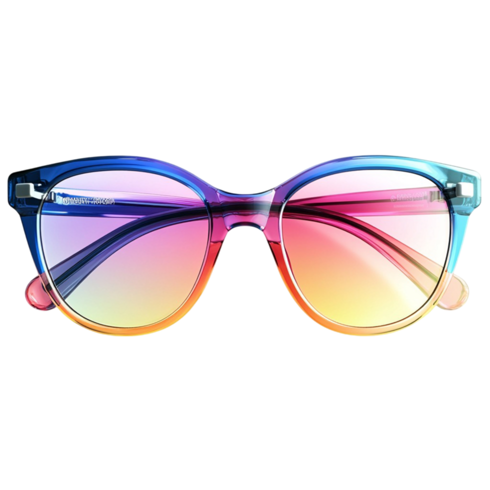 Gradient Colorful Sunglasses with Stylish Frames png