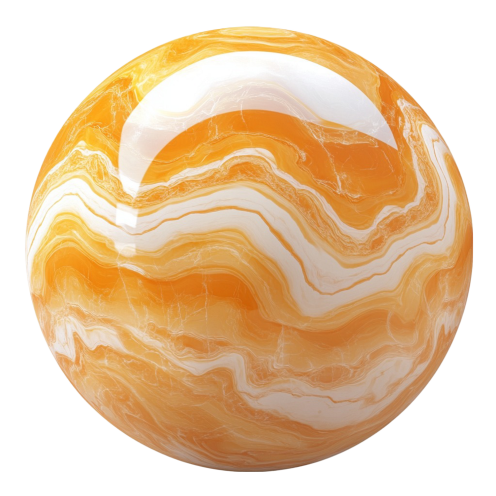 Orange Marble Texture Sphere png