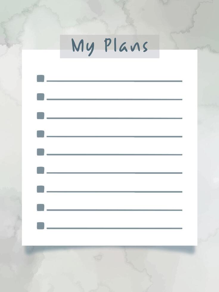artistic grey planner template for bullet journal, digital planner, and print. printable to do list checklist. vector