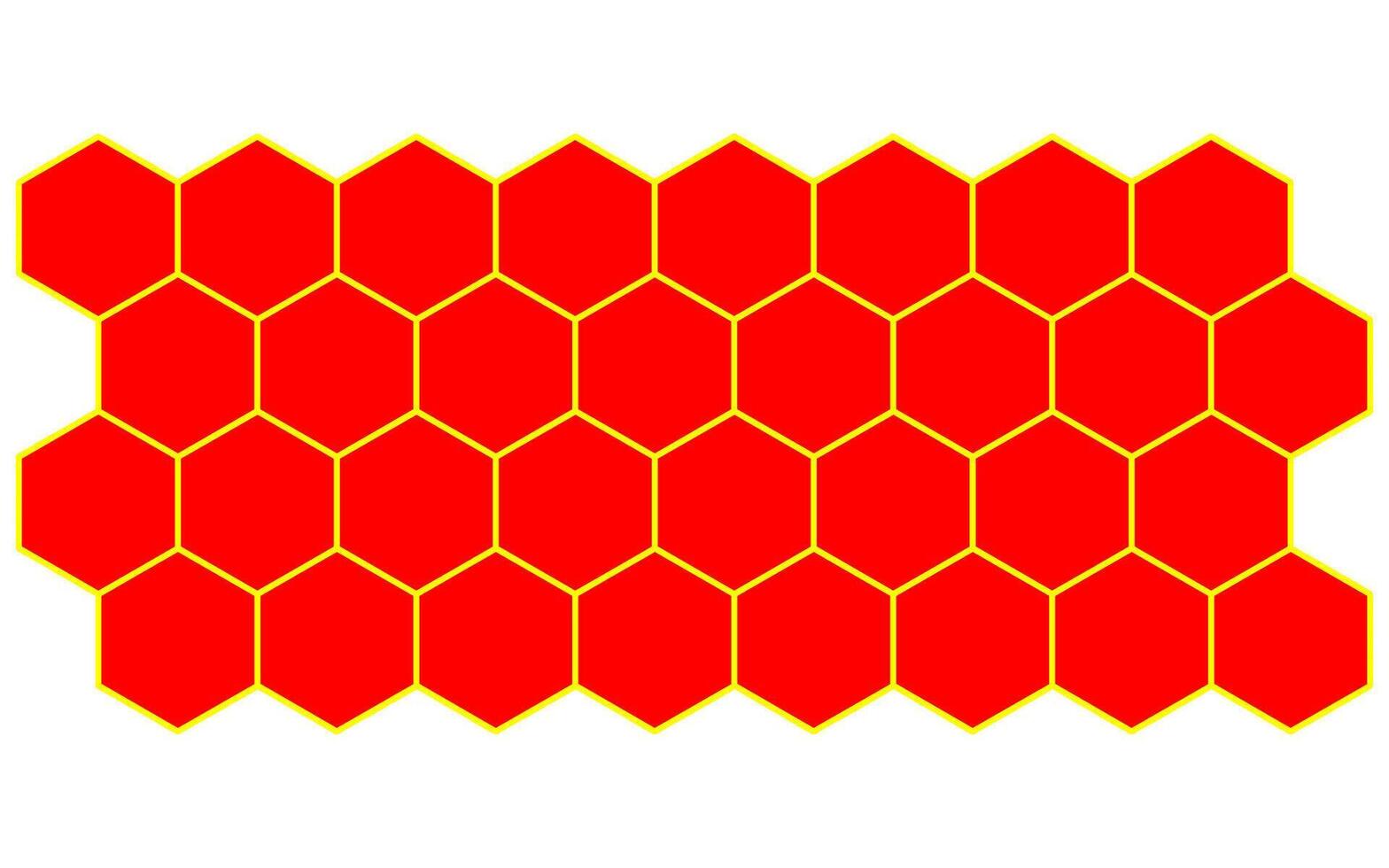 Flat Modular Hexagonal Grid Pattern vector