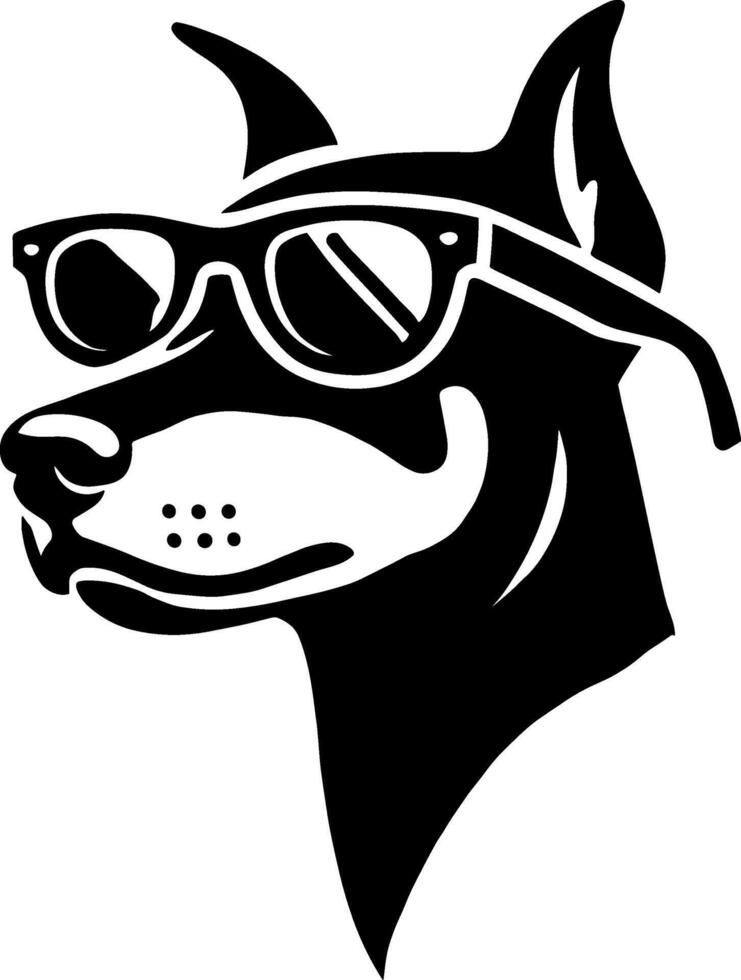 Doberman Pinscher in Sunglasses vector