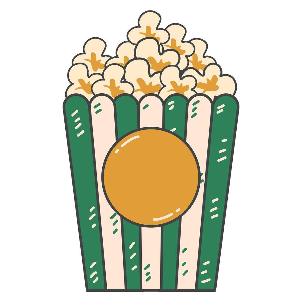 Popcorn bucket box set illustration vector