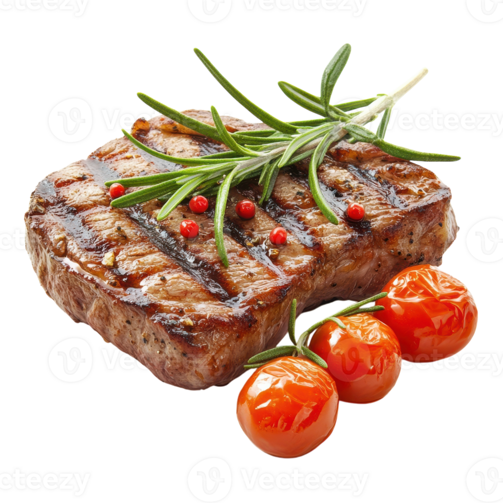 Grilled Steak Dinner on transparent background. png