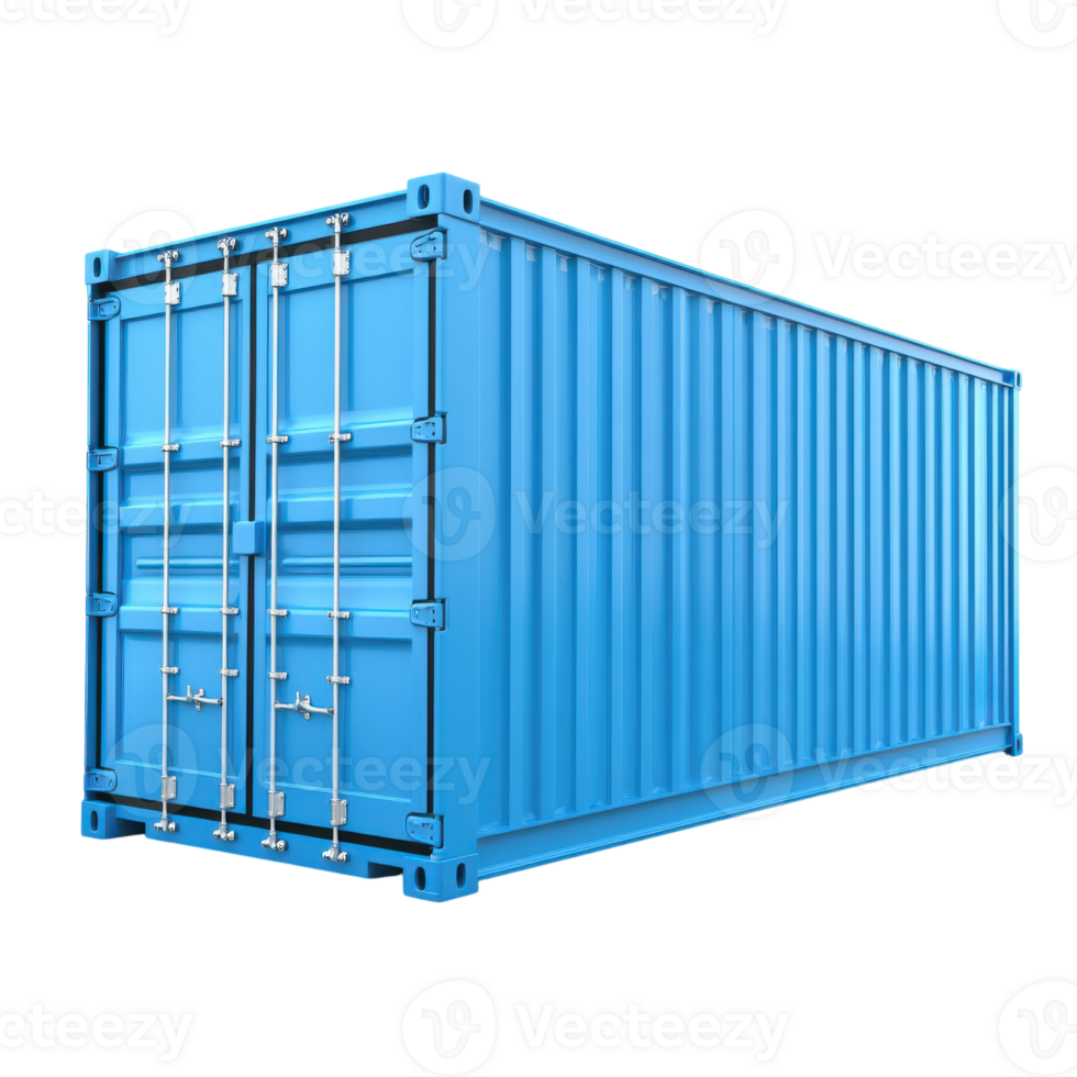 Cargo Shipping Container on transparent background. png