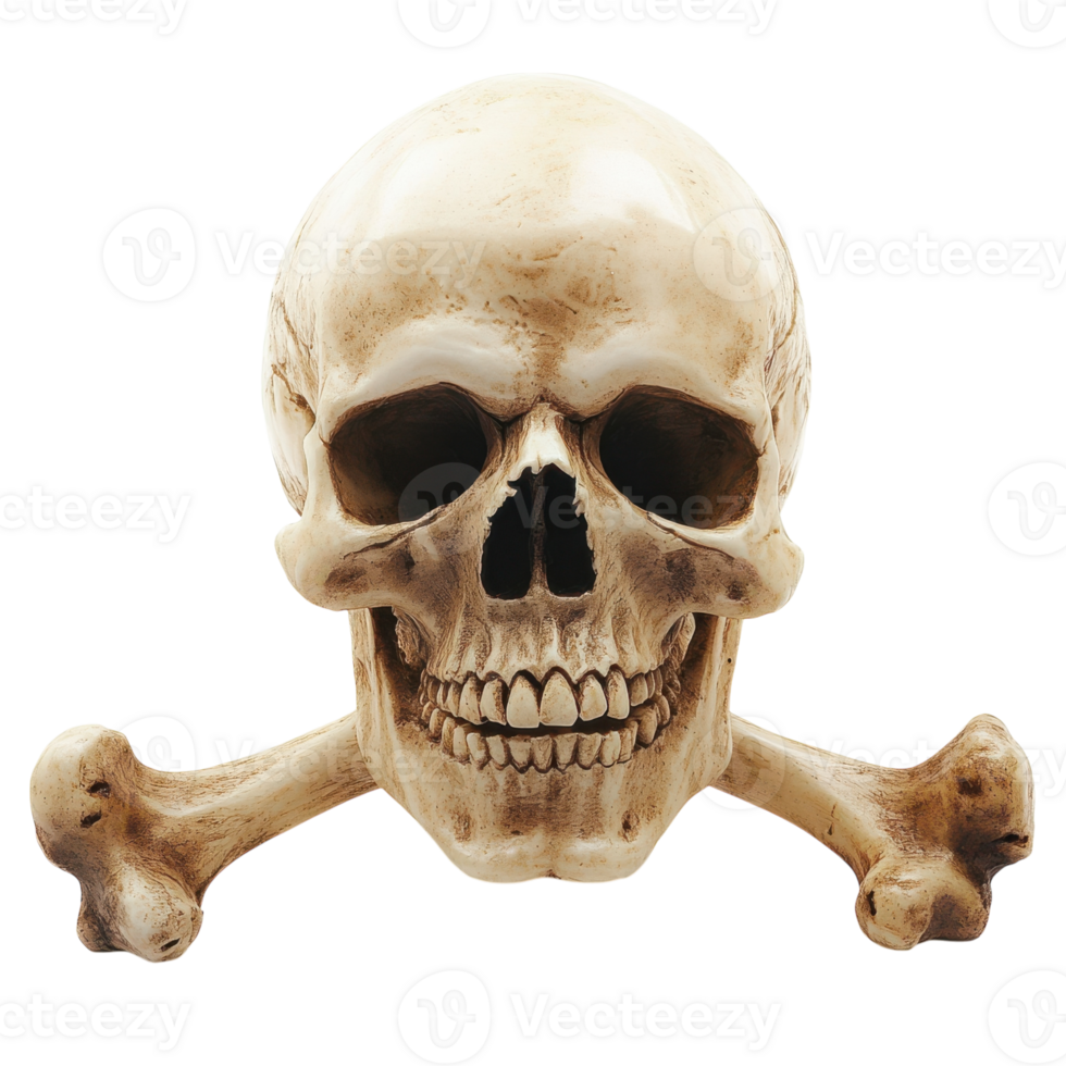 Skull Bones on transparent background. png
