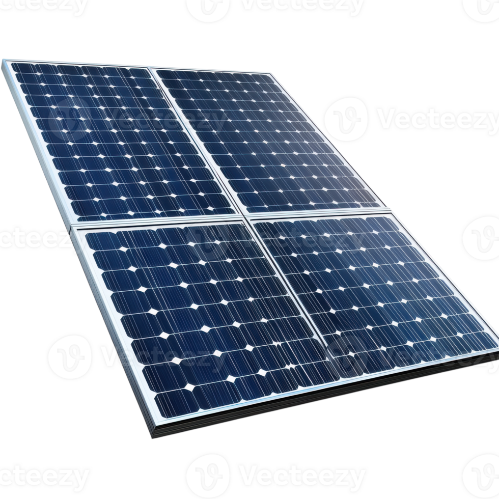 Solar Panel Energy on transparent background. png