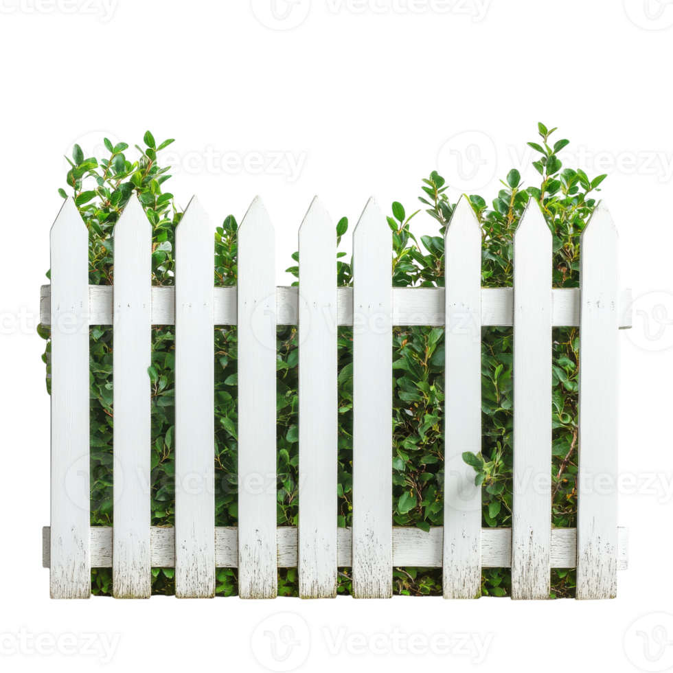 WhitePicketFence on transparent background. png