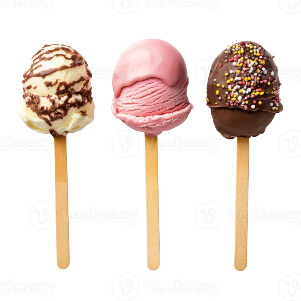 Ice Cream Summer Treats on transparent background. png