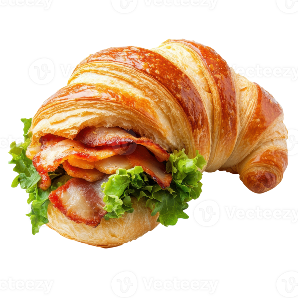 Delicious Croissant on transparent background. png