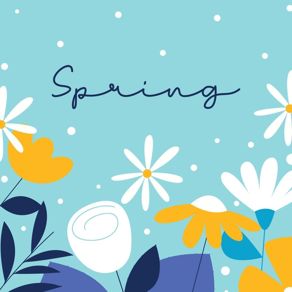 Spring spring greeting card illustration vector