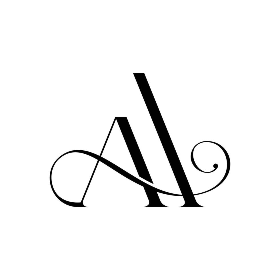 Minimalist Letter A Logo Design vector