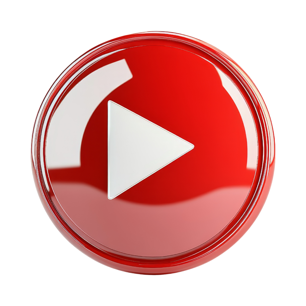 Interactive media play button in digital design workspace png