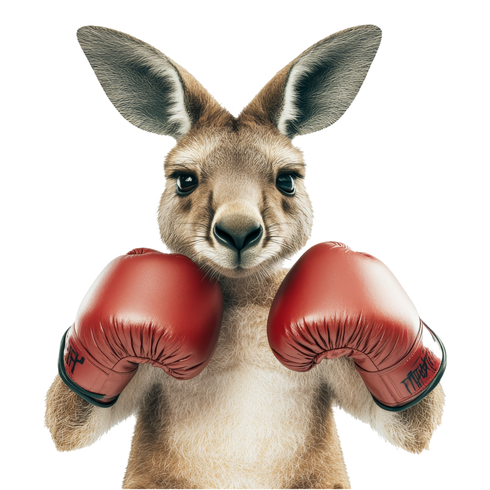 Kangaroo boxing match australia sports indoor close-up png