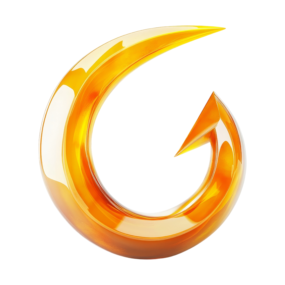 Dynamic golden symbol digital art abstract design png