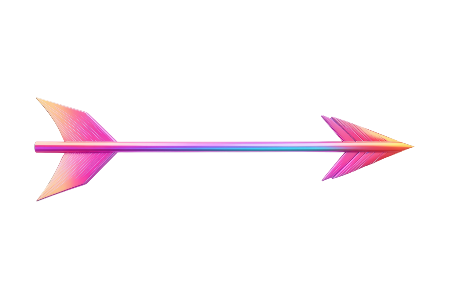 Dynamic colorful arrow design digital art modern creative png