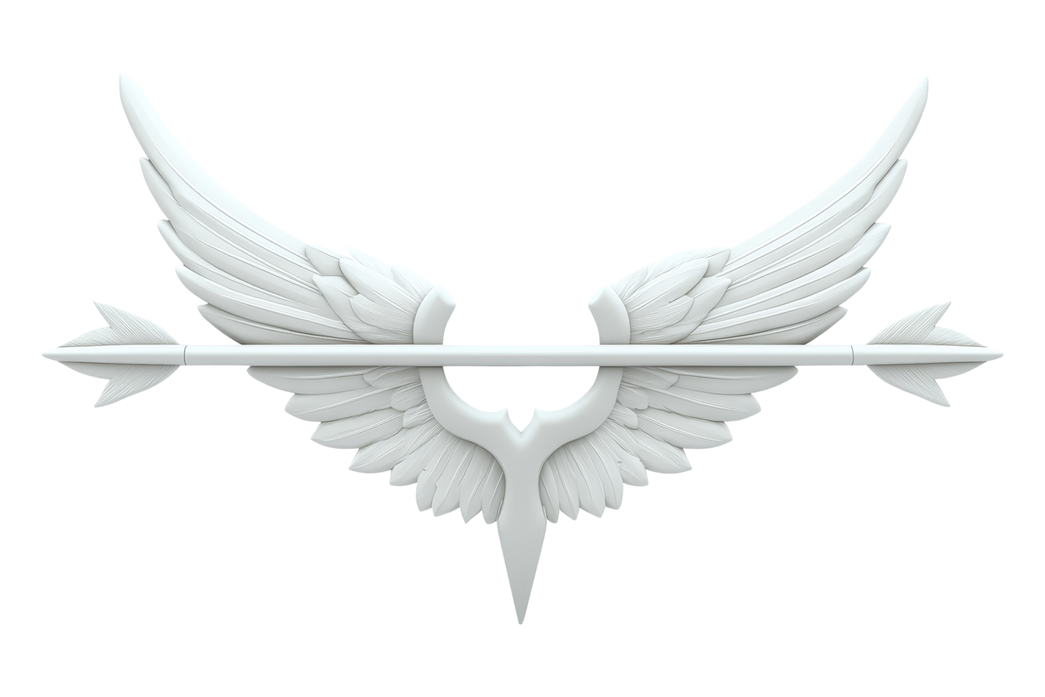 Symbolic winged arrow design digital artwork abstract png