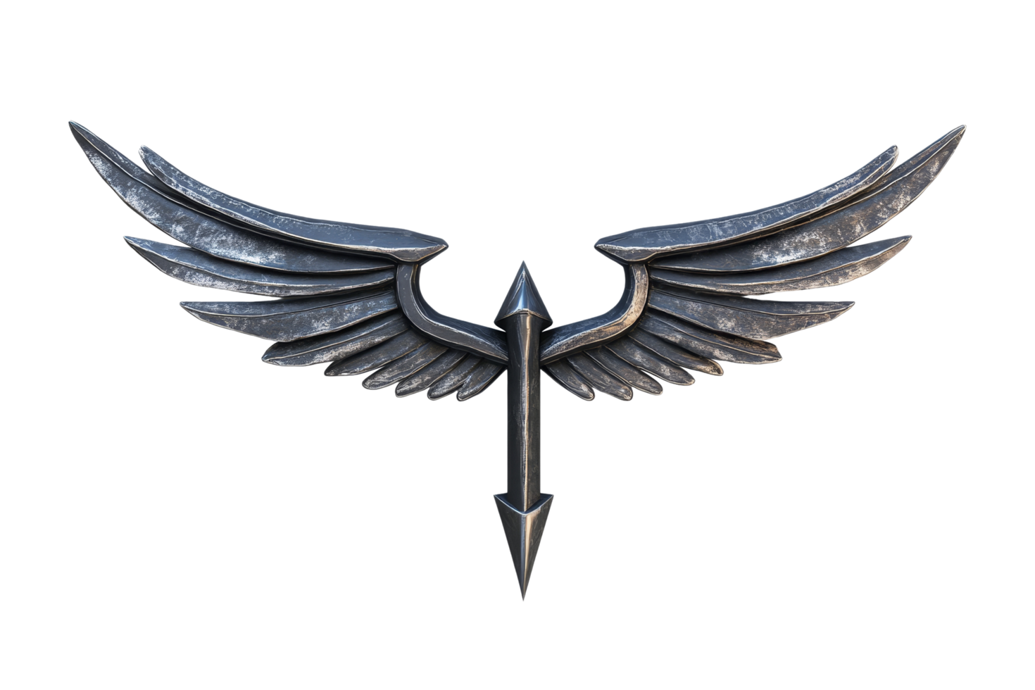 Symbolic winged arrow emblem graphic design digital art png