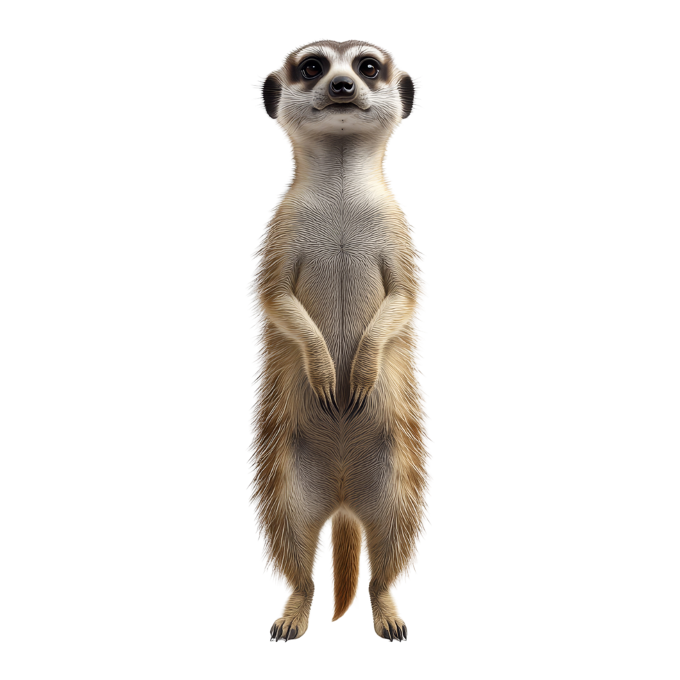 Meerkat observing surroundings in natural habitat png