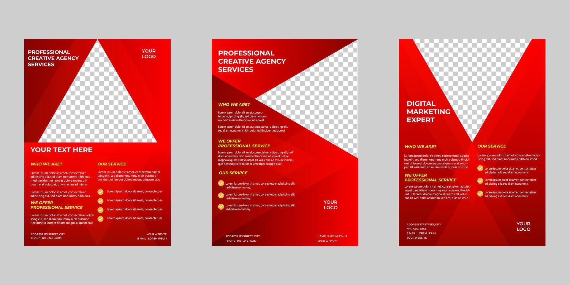 creative business flyer template for professional branding needs. A4 size vector