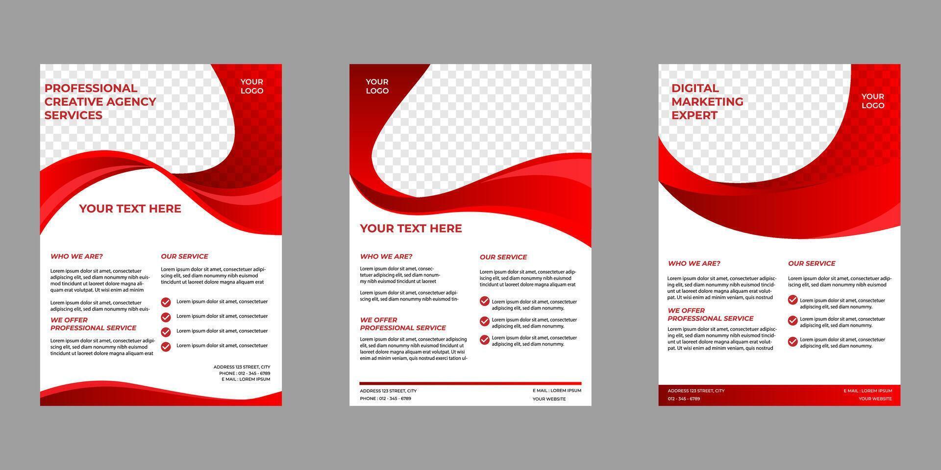 elegant business flyer template to promote your services effectively. A4 size vector