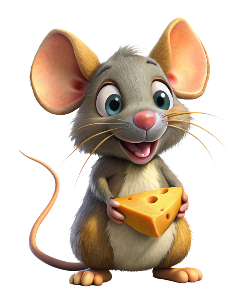 Sweet mouse showing off its cheese png