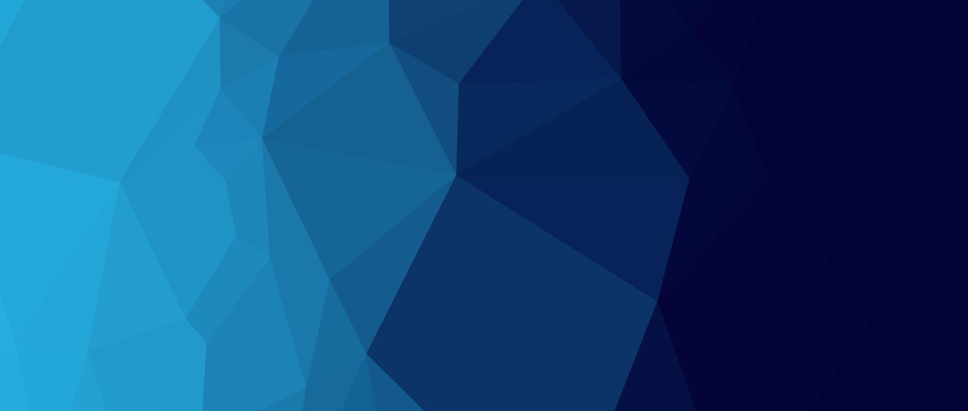 Abstract gradient blue and dark blue polygon background. Graphic design vector