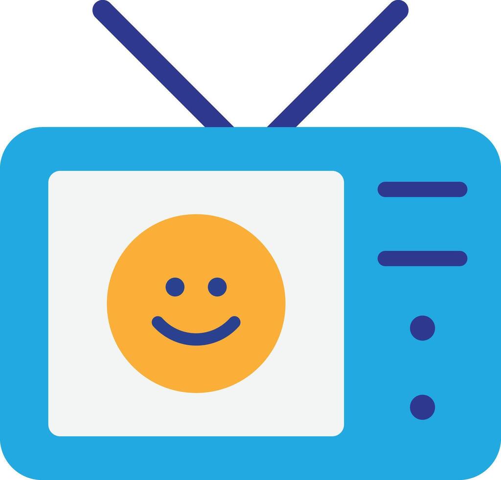 Television Screen Display Happy vector