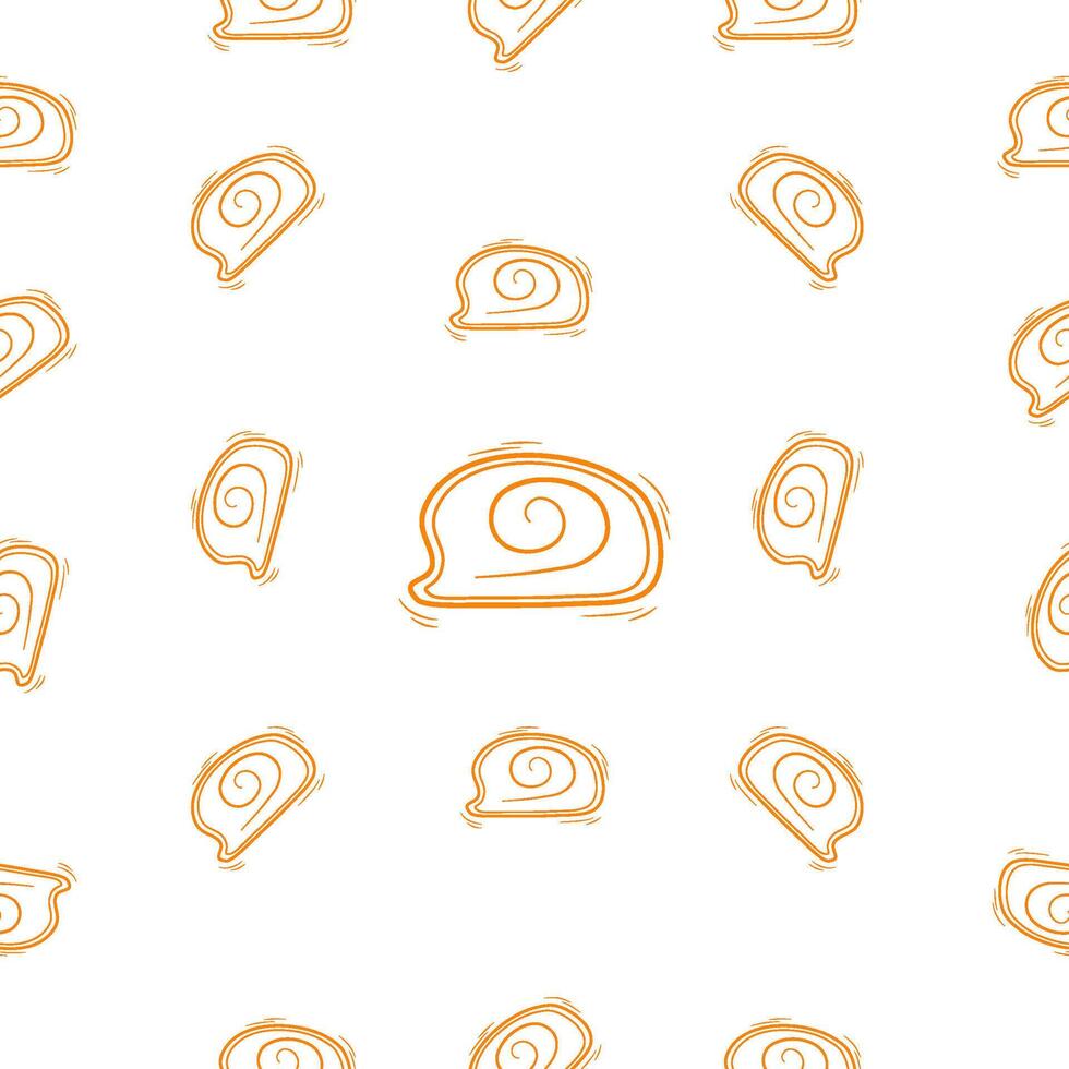 simple sweet muffin slice pattern. sweet muffin slice seamless pattern. muffin with line style for your background pattern. seamless pattern of muffin slice for your food packaging background vector