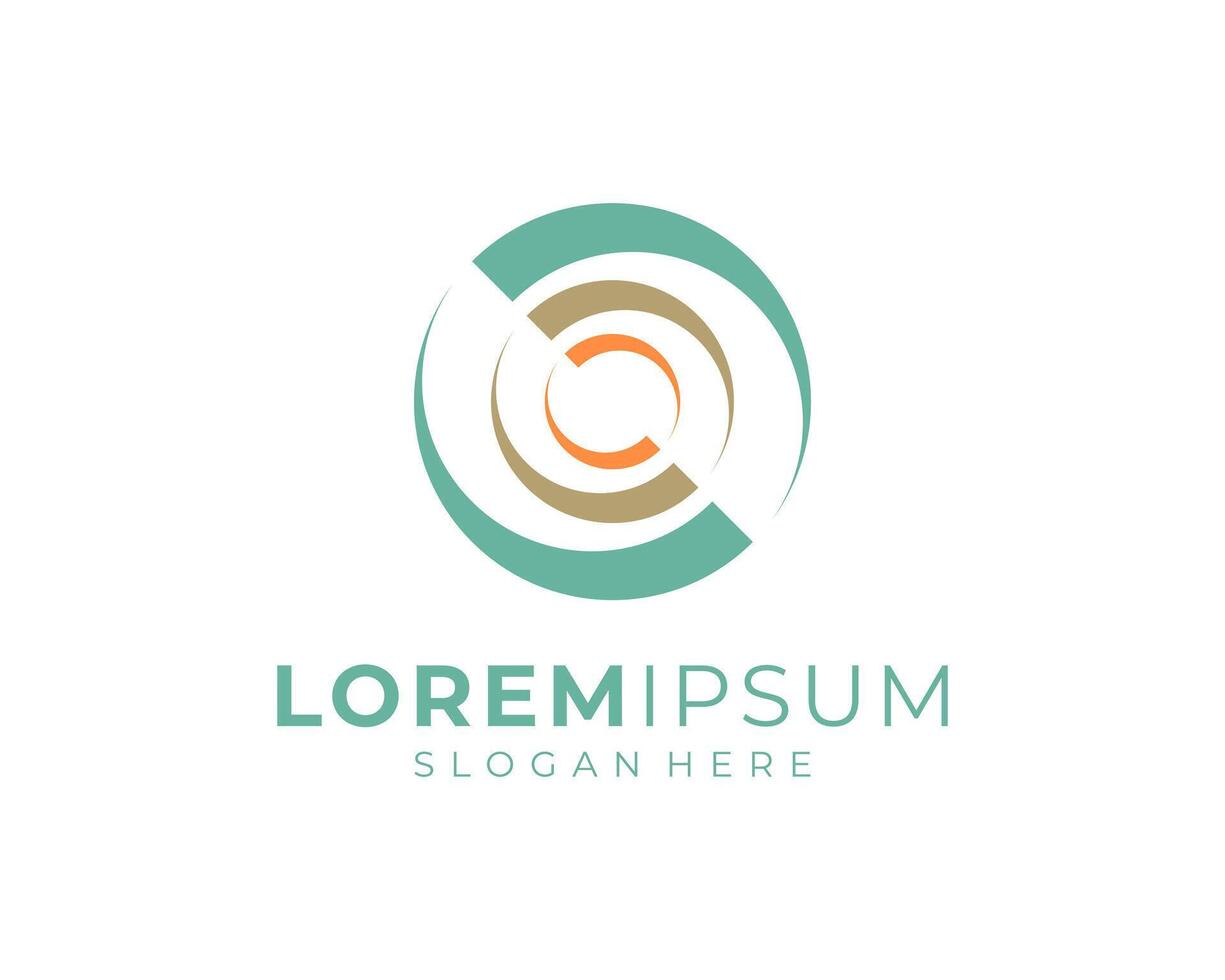 Abstract Circular Motion Circle Dynamic Round Cycle Rotation Icon Logo Design Illustration vector