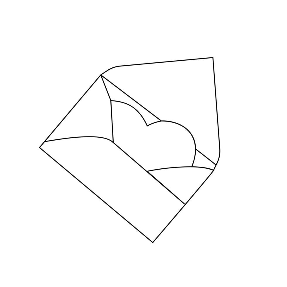 Love letter single-line art beautifully captures the essence of affection and connection, with a single flowing line that represents the heartfelt emotions shared on Valentine's Day vector
