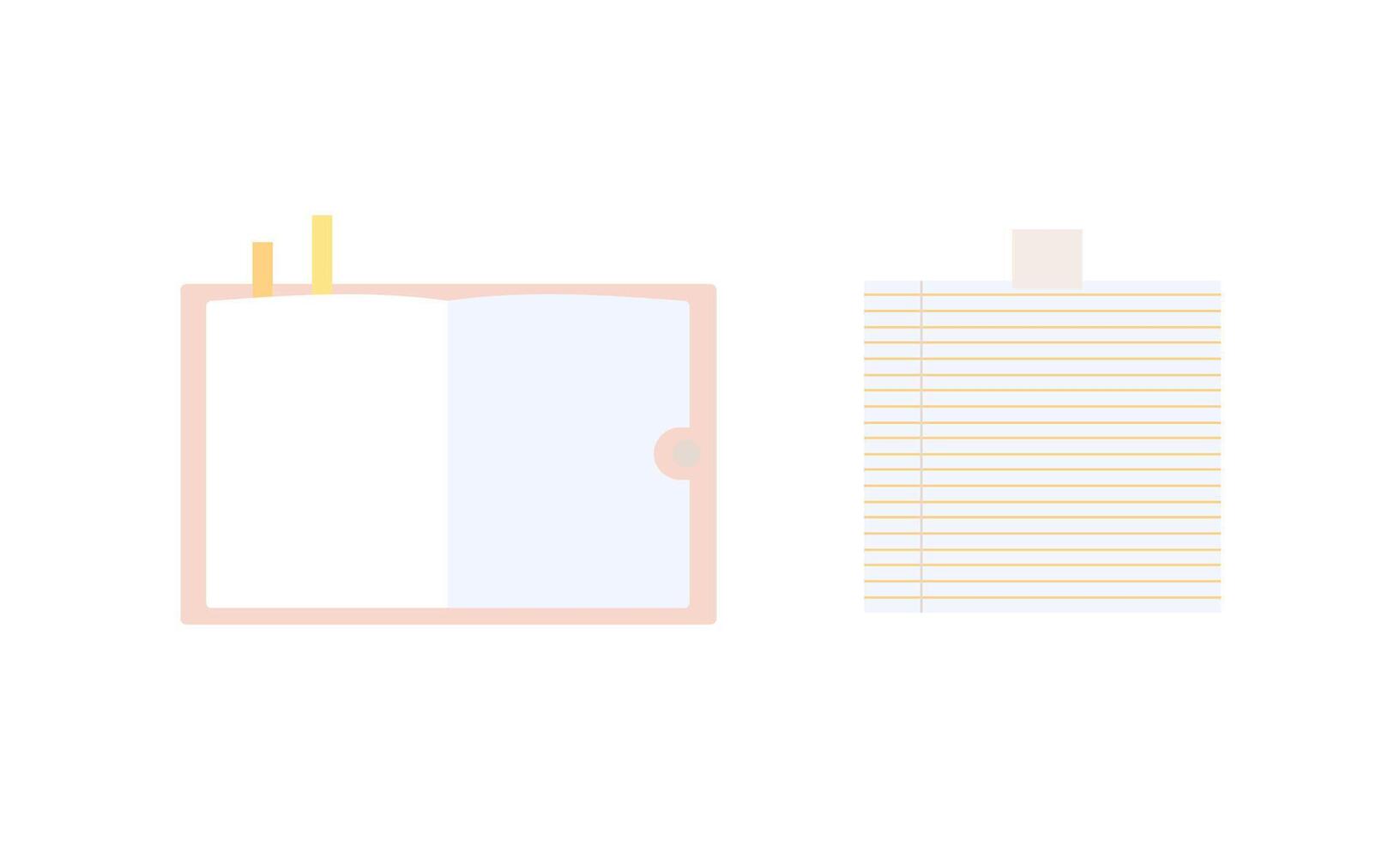 Set of note paper . vector