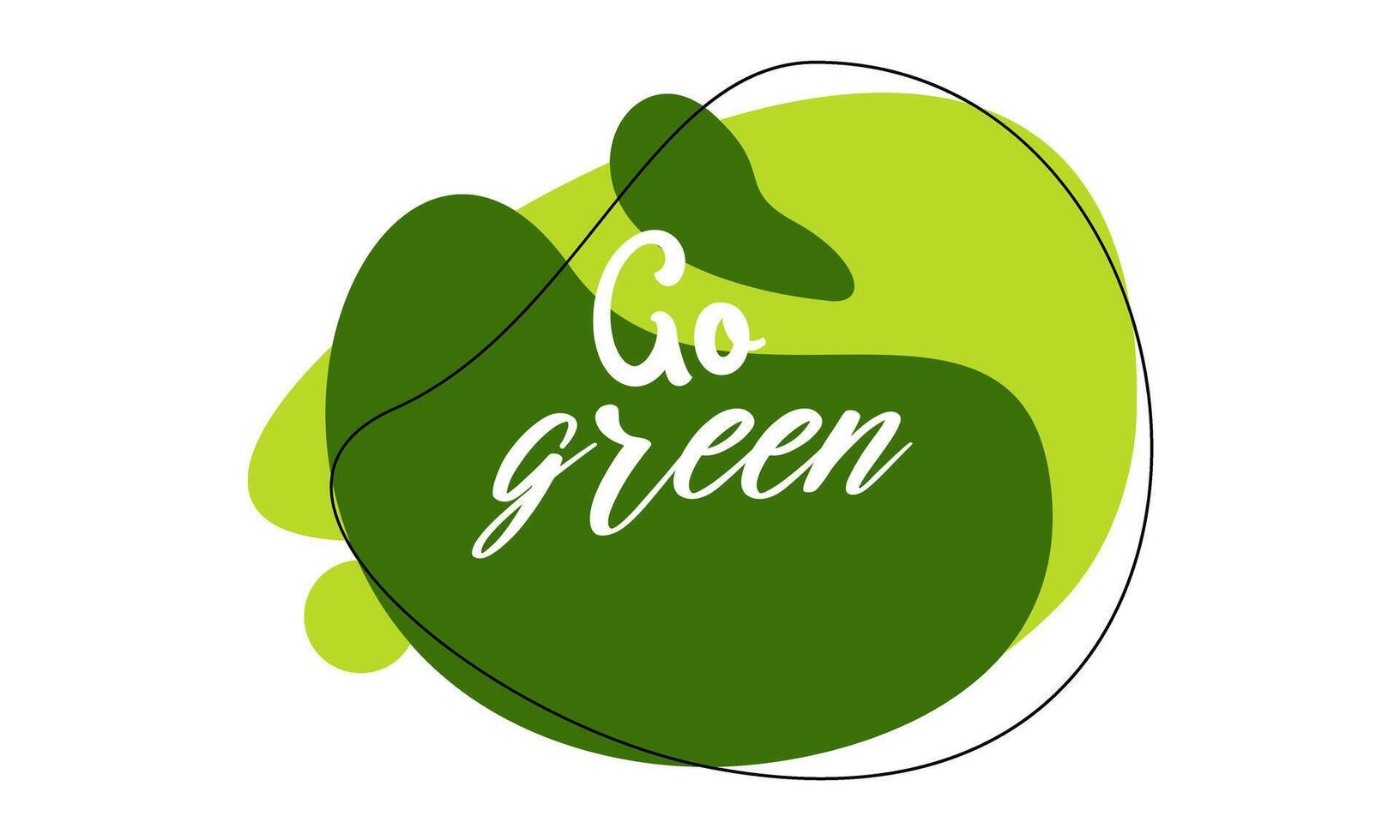 Go Green abstract vector
