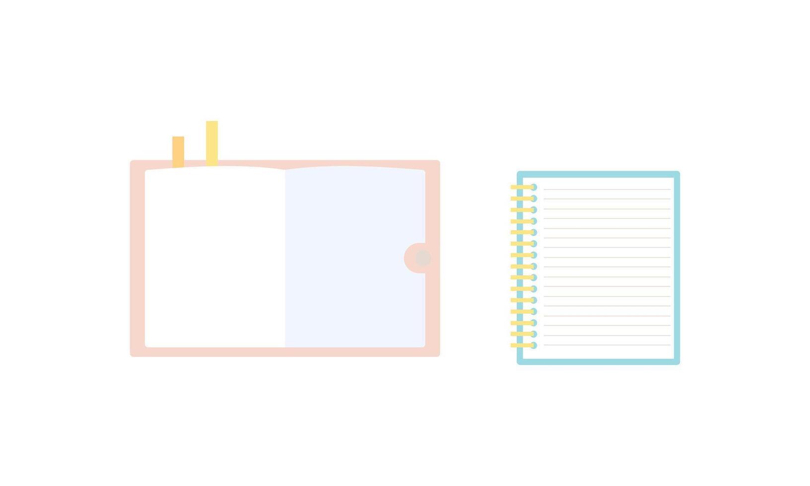notebook pages or . lined notepaper, vector