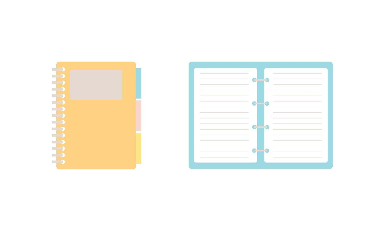 notebook pages . vector