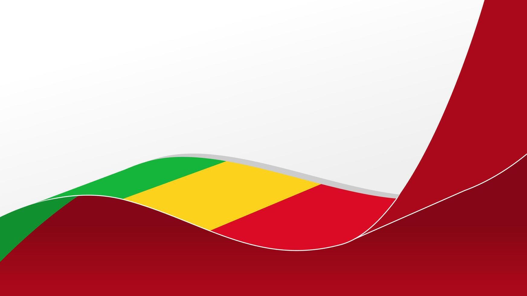 Waving flag of mali, for national day banner vector