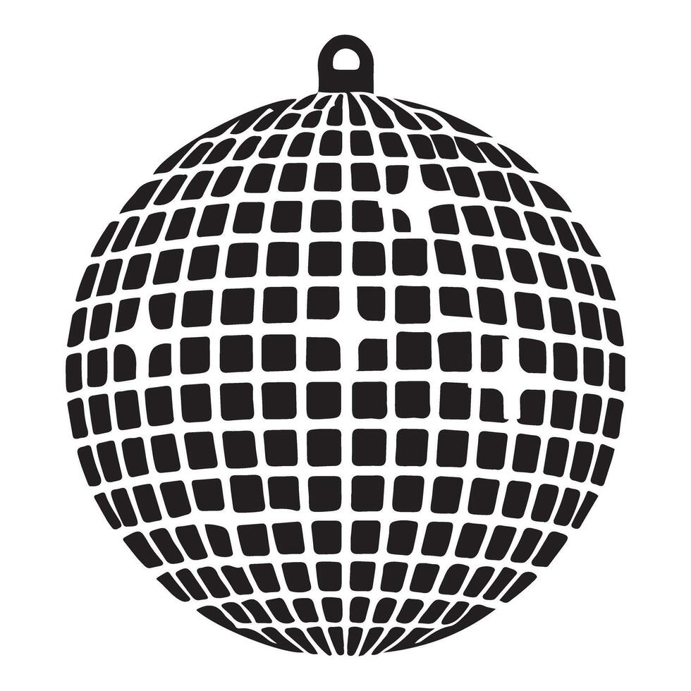 Disco Ball Silhouette Icon for Party and Nightclub Illustration vector