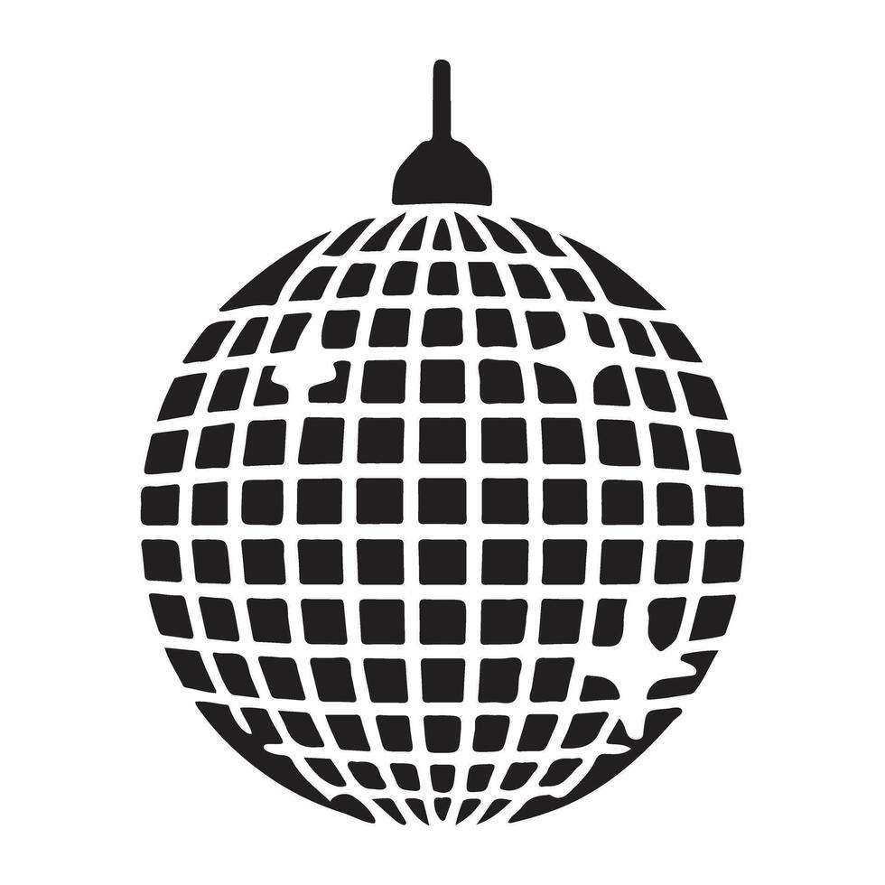 Disco Ball Silhouette Icon Illustration for Parties and Events vector